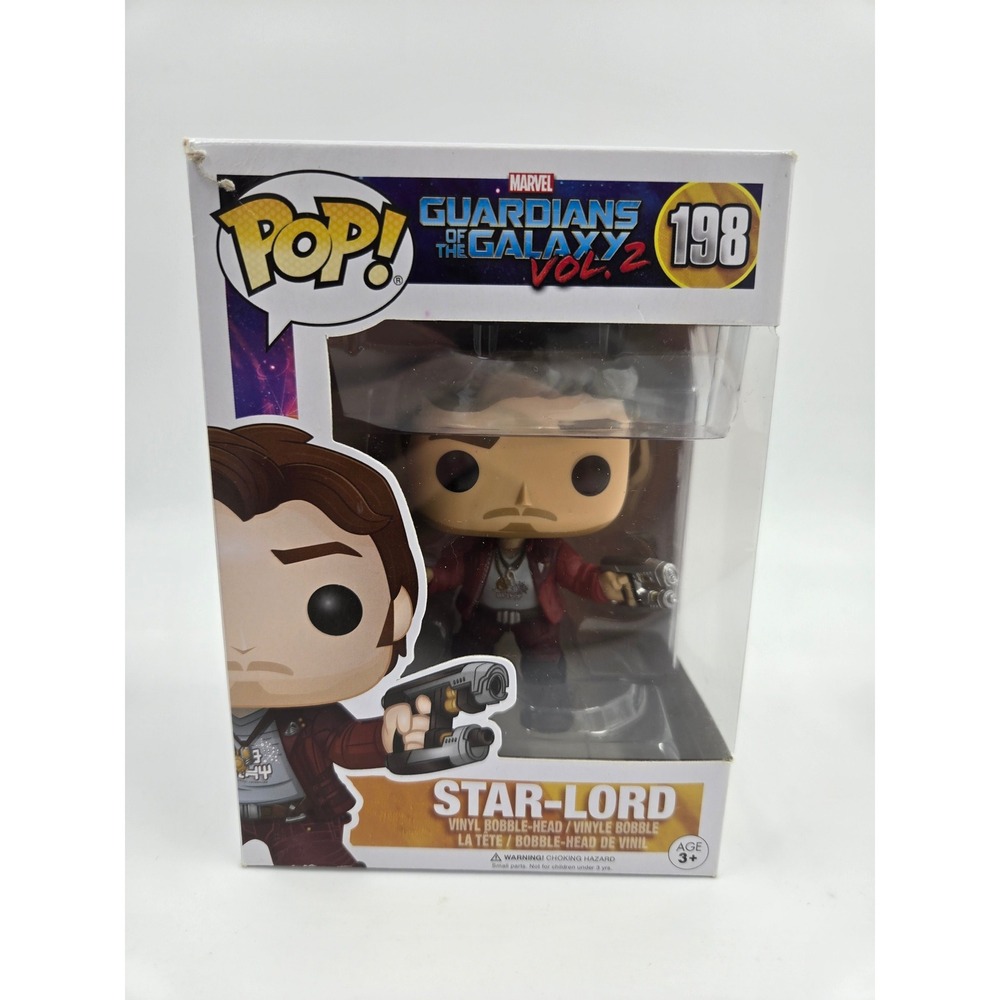 Funko Pop! Marvel Guardians Galaxy Vol. 2 Star-Lord Vinyl Bobble-Head Figure 198